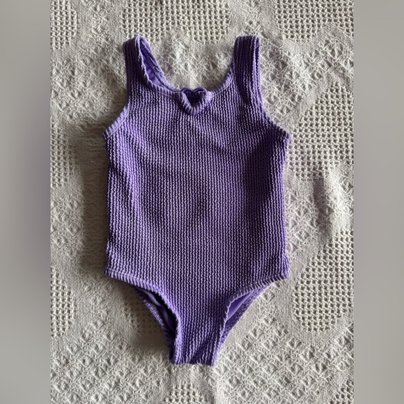 wonder nation Other - Ribbed Lilac Purple Girls Swim Suit 4T